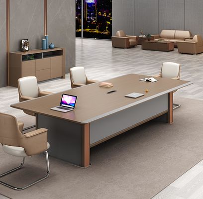 Modern Wooden Luxury Conference Rectangle Panel Table Office Furniture Table For Boardroom Meeting Room Conference Desk