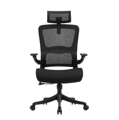 Ergonomic Office Chair With Lumbar Support High Back Executive Black Mesh Swivel Office Chair