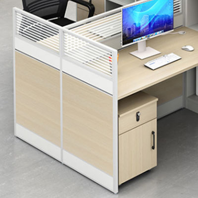 Modern Simple Staff Screen Office Desk And Chair Combination 2 People Wooden Modular Cubicle Office Workstation Desk
