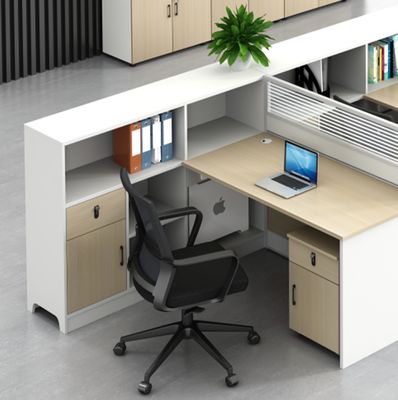 Modern Simple Staff Screen Office Desk And Chair Combination 3 People Wooden Modular Cubicle Office Workstation Desk