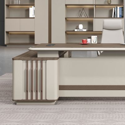 Modern L Shape Director Manger Office Furniture Solutions Table And Chair Set Executive