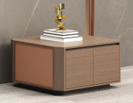 Light Luxury Rectangular Coffee Table Living Room Black Rock Plate Tea Table Simple Saddle Leather Combination Tea Table