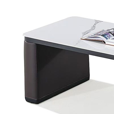 Modern Rectangular Coffee Table Living Room White Rock Plate Tea Table Simple Office Tea Table