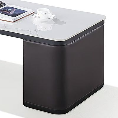 Modern Rectangular Coffee Table Living Room White Rock Plate Tea Table Simple Office Tea Table