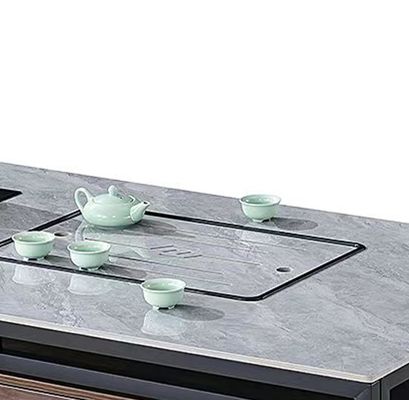 Modern Rectangular Rock Slab Top With Metal Frame Kettle Office Furniture Office Tea Coffee Table