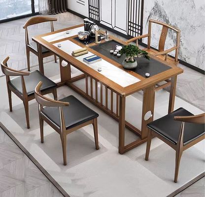 Marble Tea Table Office Furniture Reception Tea Table Office Reception CombinationWith 5 Chairs