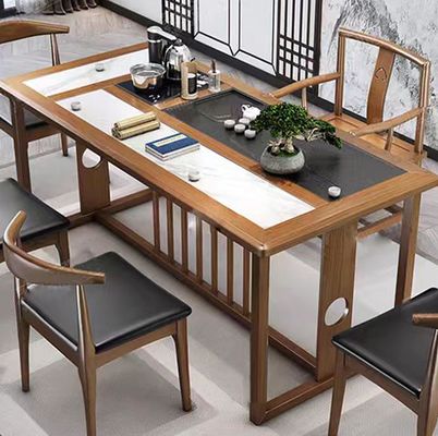 Marble Tea Table Office Furniture Reception Tea Table Office Reception CombinationWith 5 Chairs