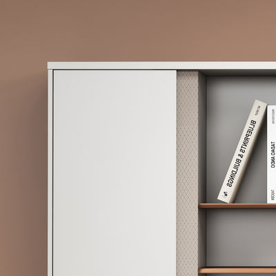 QF-02A Office Furniture Wooden Filing Cabinet Modern Drawer Storage Cabinet