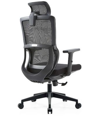 Black Full Mesh Mesh Furniture Lumbar Support Massage Modern Wholesale Armrest Comfort Fabric Ergonomic Office Chair