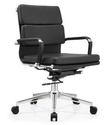 Pu Leather Boss Mid-back Metal Frame Ergonomic Office Furniture Adjustable Swivel Executive Office Chair