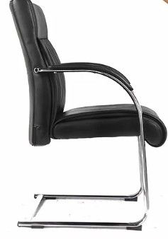 Factory Manufacture Office Conference Room Low Back Bow Leather Meeting Chair