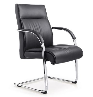 Factory Manufacture Office Conference Room Low Back Bow Leather Meeting Chair