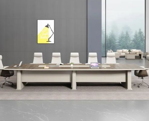 Modern Wooden Luxury Conference Rectangular Flat Table Office Furniture Multi Person Conference Room Table