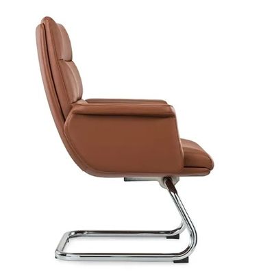 Ergonomic Office Chair Flexible Chrome Wheel Convenient Pu Leather Swivel Boss Manager Staff Modern Revolving Chair ﻿