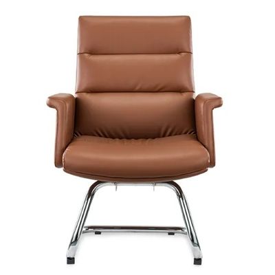 Ergonomic Office Chair Flexible Chrome Wheel Convenient Pu Leather Swivel Boss Manager Staff Modern Revolving Chair ﻿