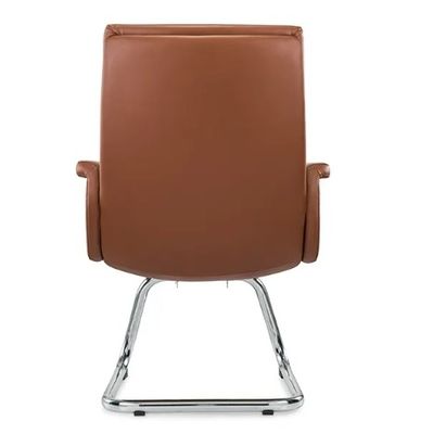 Ergonomic Office Chair Flexible Chrome Wheel Convenient Pu Leather Swivel Boss Manager Staff Modern Revolving Chair ﻿