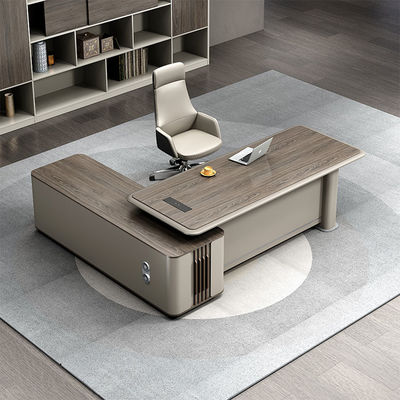 Modern L Shape Director Manger Ceo Boss Office Furniture Solutions Table And Chair Set Executive Office Desk