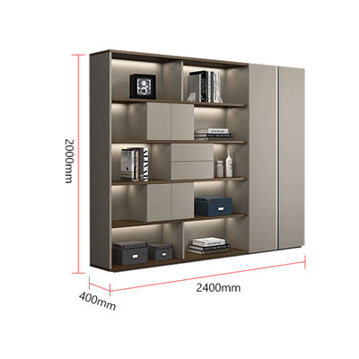 Modern Wooden Particle Board Office Storage File Cabinet with Large Capacity Drawers