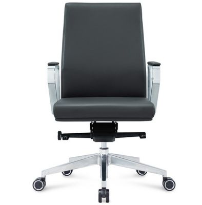 Mid back leather boss office swivel desk chair reclining massage ergonomic office chair with caster wheel