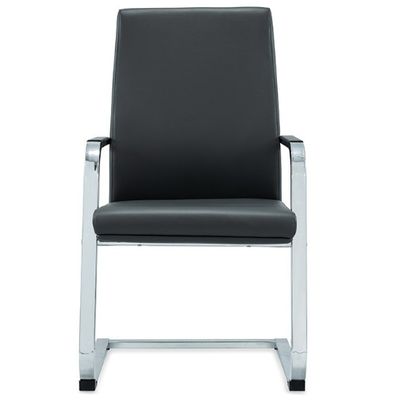 Classic Ergonomic Office Furniture Low Back Leather Upholstered Office Chair Without Wheels