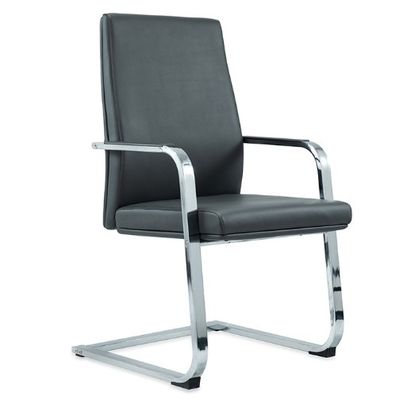 Classic Ergonomic Office Furniture Low Back Leather Upholstered Office Chair Without Wheels