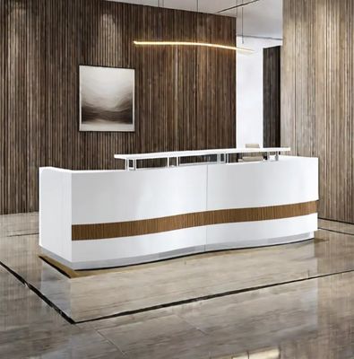 Wholesale Commerical High Quality Simple Curved Office Reception Desk Modern Reception Counter