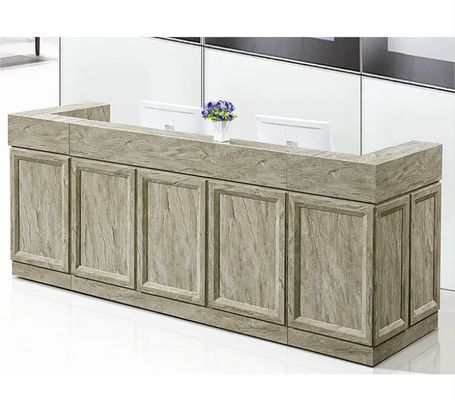 Modern Luxury Style Reception Desk Customized Office Reception Furniture Multi Person Reception Desk