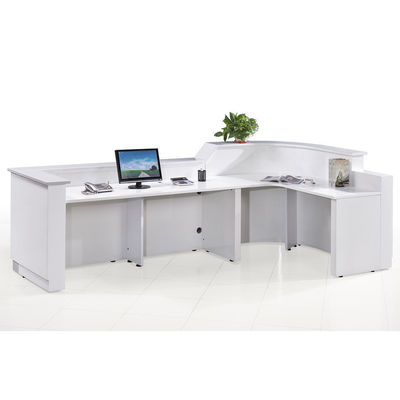 Luxury White Front Desk Counter Reception Desk Modern Solid Surface Office Furniture Reception Desks