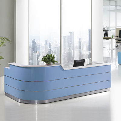 Luxury White Front Desk Counter Reception Desk Modern Solid Surface Office Furniture Reception Desks
