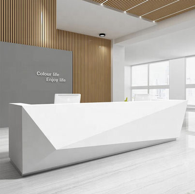Customized reception desk design fancy modern office reception counter front desk design