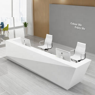 Customized reception desk design fancy modern office reception counter front desk design