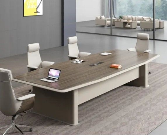Modern Wooden Luxury Conference Rectangular Flat Table Office Furniture Multi Person Conference Room Table