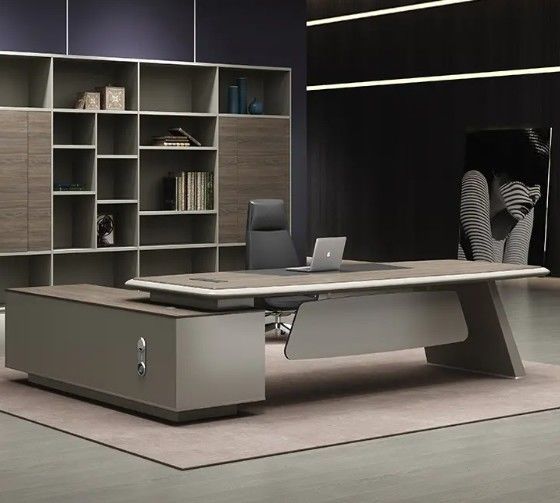 High End Ceo Table Modern Office Furniture Luxury Executive Office Desk Office Table With Side Table And Drawer Cabinet