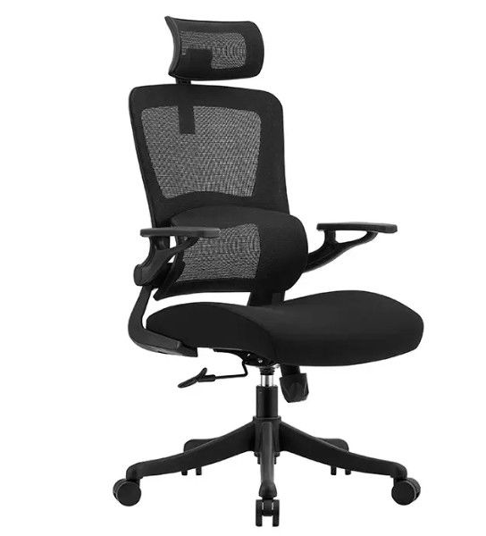 High Back Executive Office Chair Modern Mesh Swivel Bank Chair with Adjustable Headrest Revolving Leather Fabric Lift Chair