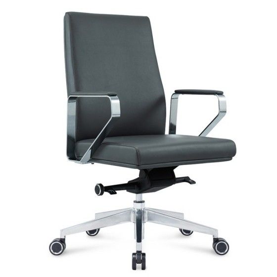 Mid back leather boss office swivel desk chair reclining massage ergonomic office chair with caster wheel