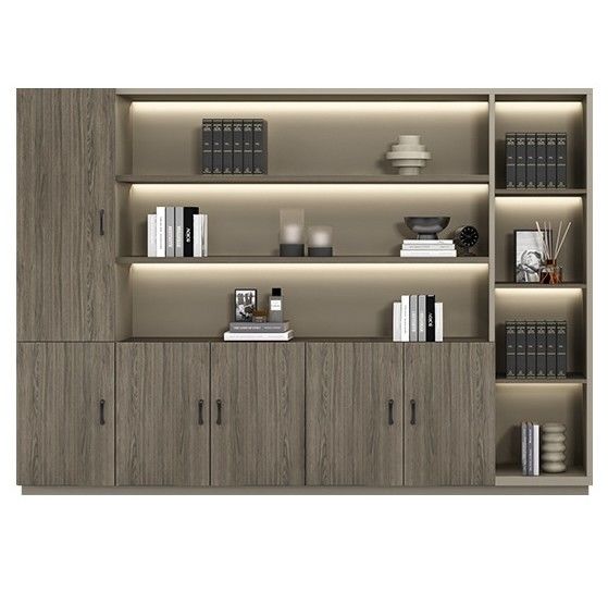 Modern Wooden File Cabinet Office Furniture Luxury Background Cabinet Carton Solid Wood Filing Cabinet
