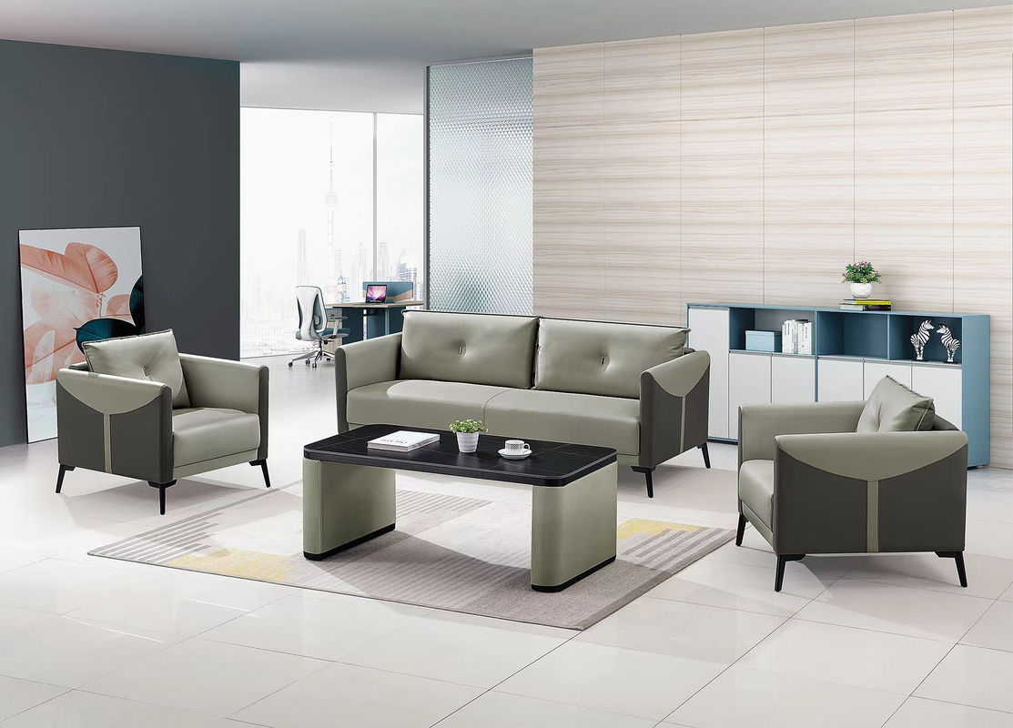 Modern Nordic 2 Seater Leather Office Sofa Set Modular European Style Schools Workshops Home Offices Commercial Reception