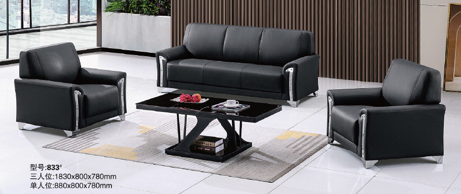 High Quality Simple Design Three Reception Seat Modern Furniture Contemporary Ceo Leather Luxury Modern Executive Office Sofa
