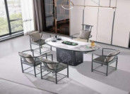 Minimalist Natural Marble Stone Tea Table Coffee Table Living Room Simple Modern Light Luxury Marble Tea Table