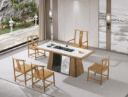 Minimalist Natural Marble Stone Tea Table Coffee Table Modern Light Luxury Marble Office Furniture Tea Table