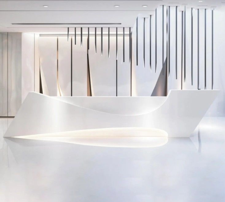Modern reception desk beauty salon front desk reception counter customized spa counter for company