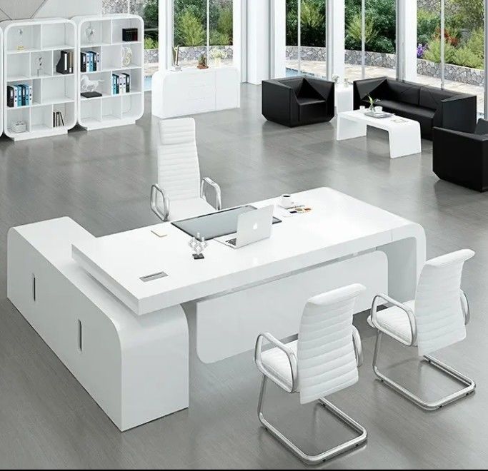 Hot selling office furniture painted white ceo office desk boss luxury executive office table desk modern executive desk for manager