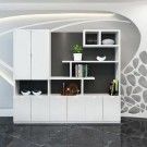 Modern Office Simple White Home Bookcases Luxury Living Room Modern Office Bookshelf Wooden Furniture Corner Cube Bookshelf